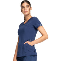 Cherokee Infinity Mock Wrap V-neck Top