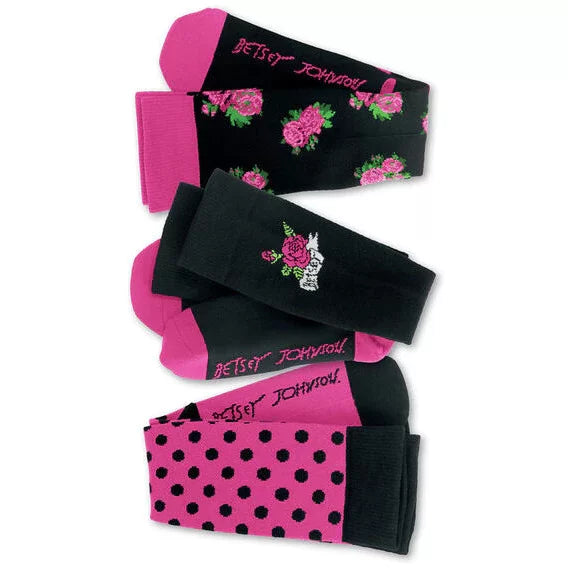 Betsey Johnson by koi 3-Pack Compression Socks