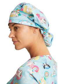 Cherokee Go With The Float Bouffant Scrub Cap