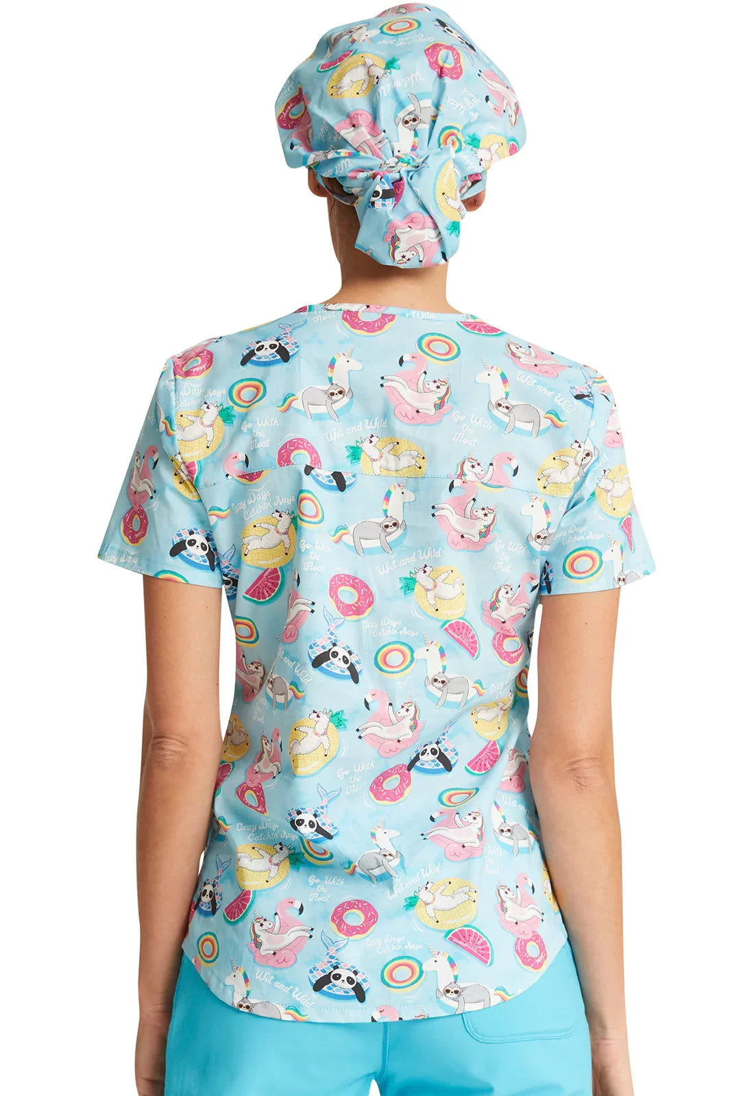 Cherokee Go With The Float Bouffant Scrub Cap