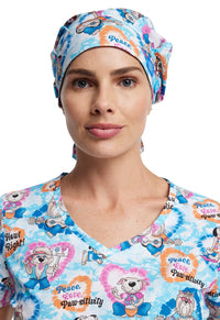 Dickies by Cherokee Hippie Hounds Bouffant Scrub Cap