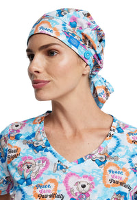 Dickies by Cherokee Hippie Hounds Bouffant Scrub Cap