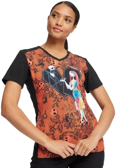 Tooniforms by Cherokee Nightmare Before Christmas Scrub Top