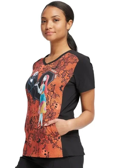 Tooniforms by Cherokee Nightmare Before Christmas Scrub Top