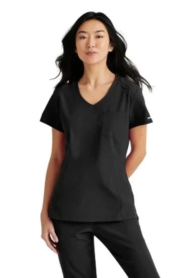 Skechers by Barco 1 Pocket V-neck Tuck In Top