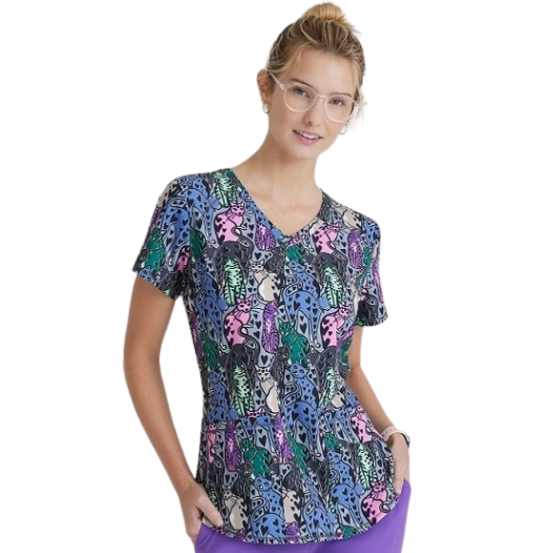 Skecher's by Barco Women's V-Neck Print Top