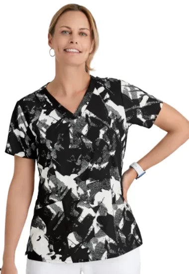 Barco One 4-pocket Printed V-Neck Top
