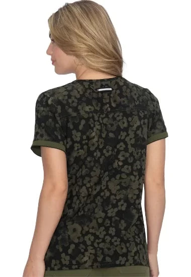 koi Next Gen Heart and Hustle Cheetah Print Top