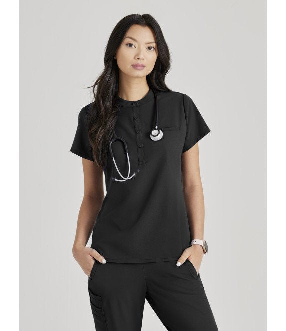 Unify  4-Pkt Henley Scrub Top BUT163
