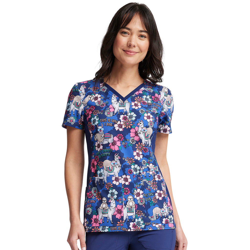 Cherokee iFlex Happy Pals V-Neck Top