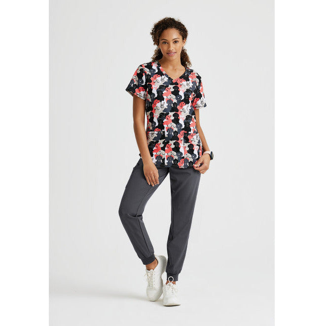 Skecher's by Barco Women's V-Neck Print Top