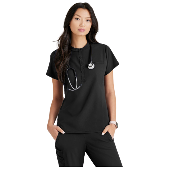 Barco Unify Women's 4-Pocket Henley Style Scrub Top